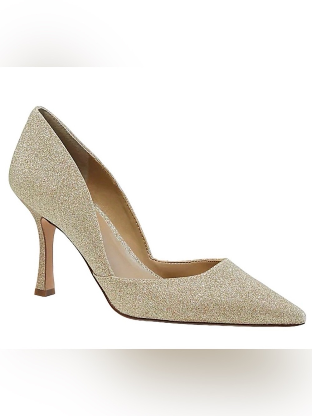 NEW ANN TAYLOR GOLD GLITTER AZRA PUMPS HIGH HEELS SHOES SIZE 10